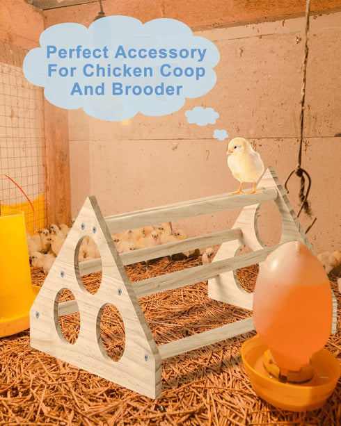 15.5" 10.6" 7" vensovo Chicken Perch Roosting- Woodern Chick Roosts and Perches Stand Training Perch for Baby Chicks
