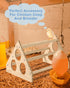15.5" 10.6" 7" vensovo Chicken Perch Roosting- Woodern Chick Roosts and Perches Stand Training Perch for Baby Chicks