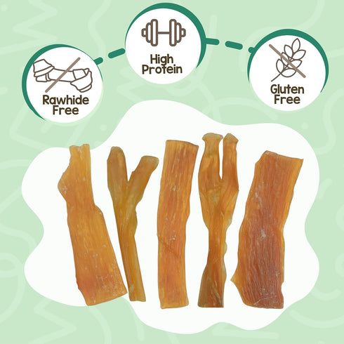 (8oz) Nature Gnaws Beef Tendons for Dogs - Mixed Thickness - Long Lasting for Small and Medium Dogs - Natural Beef