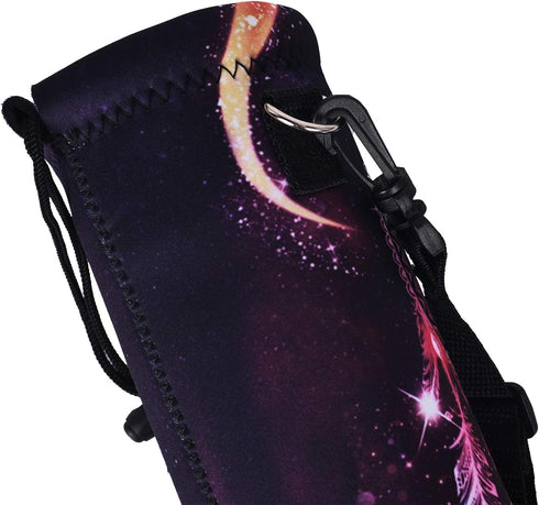 1000ML 34OZ AMARY Neoprene Water Bottle Carrier Bag with Adjustable Shoulder Strap,Insulated Water Bottle Cover