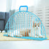 Balacoo Cat Bath Box, Cat Drying Cage for Scratch Resistance, Multipurpose Grooming House Dryer Cage, Blue