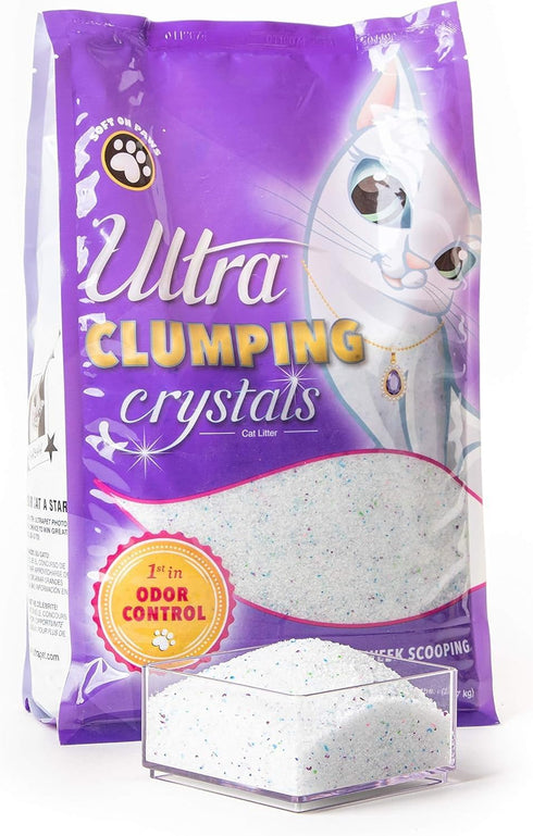 Ultra Clumping Micro Crystals Premium Cat Litter - Dust Free, Soft on Paws, Fragrance Free - 15 Lbs. (3pk of 5 Lbs.)