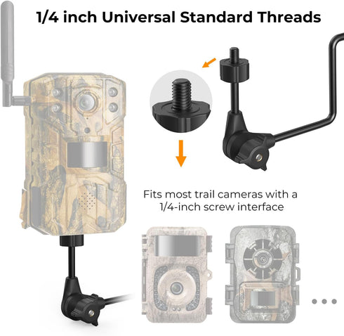 K&F Concept 2 Pack Trail Camera Holders, 360° Adjustable Game Camera Tree Mount