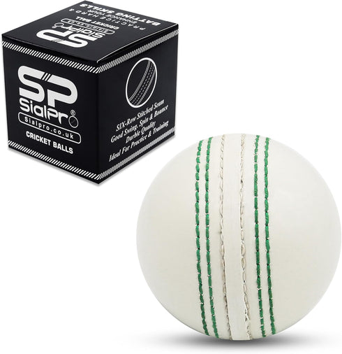 Soft Cricket Rubber Ball Set for Indoor/Outdoor Play, Junior Youth Adult Training, Durable Stitched Seams