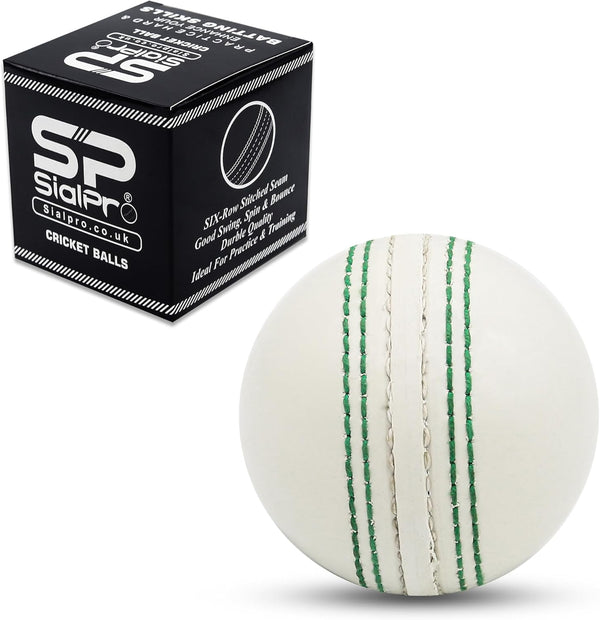 Soft Cricket Rubber Ball Set for Indoor/Outdoor Play, Junior Youth Adult Training, Durable Stitched Seams