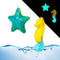 Floating Luminous Dog Toy, Squeaky Glow in The Dark Toy for Small Dogs (Kit Small Seahorse + Small Starfish)
