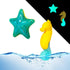 Floating Luminous Dog Toy, Squeaky Glow in The Dark Toy for Small Dogs (Kit Small Seahorse + Small Starfish)