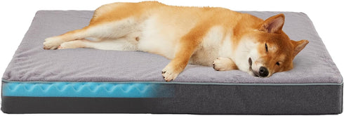 Memory Foam Large Dog Bed, Washable Orthopedic Dog Bed for Crate, Cooling Dog Beds with Joint Relief Memory Foam,