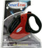SmartLead Retractable, Reflective, Heavy-Duty 16-Foot Nylon Dog Leash for Dogs up to 110 Pounds – Red