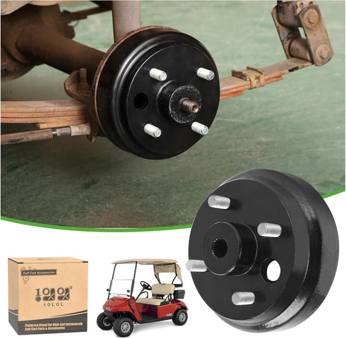 Golf Cart Brake Drum Hub Assembly for EZGO TXT PDS 1982-up Electric & 1982-1993 2-Cycle Gas, Replace OEM# 19186G1P