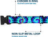 Buckle-Down Plastic Clip Collar, Tie Dye Swirl Purples/Blues, 1" Wide, Fits 15-26" Neck