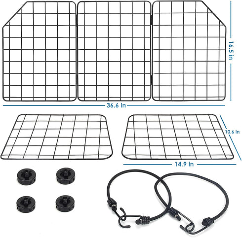 Dog Car Barrier - Foldable & Adjustable Divider for SUV Trunk Cargo Area, Dog Gate