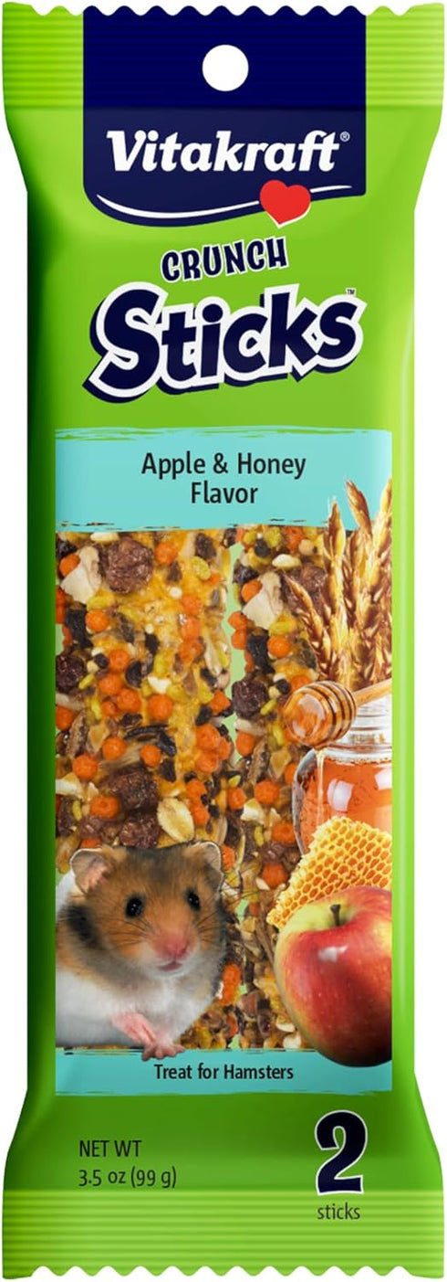 Vitakraft Crunch Sticks Hamster Treat, Apple and Honey, Chew Sticks for Hamsters