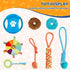 8 (Yellow,19.6 19.6 19.6 inch) Puppy Play Gym with Snuffle Mat & Hanging Toys Indoor Play Gym Interactive Dog Toys