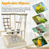 Hamiledyi Bird Playground Parrots Wood Perch Stand Cockatiel Playground Bird Play Gym Colours Climb Ladders Swing