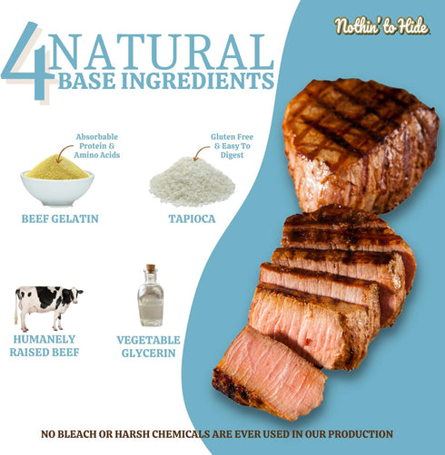 Fieldcrest Farms Nothin to Hide Flip Chips Chews, 8.5 Oz, All Natural Rawhide Alternative Treats
