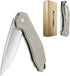 FLISSA Pocket Knife - Folding Tactical Knife with G10 Handle, D2 Blade, Liner Lock, and Pocket Clip for Outdoor Use