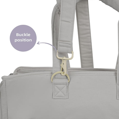 Pet Carrier Shoulder Strap - Lightweight Comfortable Accessory for Easy Travel (Grey)
