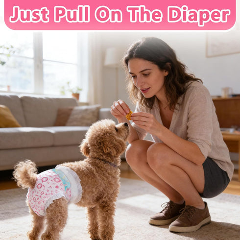 MCJAOHJG Diapers,100 Count,Small,Super Female Dog Diapers,Disposable Dog Absorbent Leak-Proof Diapers for Dogs