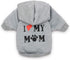 DroolingDog Small Dog Hoodie Pet Sweater T-Shirt for Small Medium Dogs, Grey Clothes for Girls