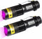 DARKBEAM 2 Pack UV 395nm Flashlight Blacklight Mini Detector for Dog/Cat Urine Stains and Anti-counterfeiting