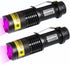 DARKBEAM 2 Pack UV 395nm Flashlight Blacklight Mini Detector for Dog/Cat Urine Stains and Anti-counterfeiting