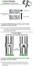 HITTITE 8 Set Dog Kennel Panel Clamps for Chain Link Fence Panel with 1-3/8"/32mm Diameter, Saddle Clamps