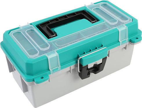 Sheffield 12671 13" Tackle Box, Fishing Gear Organizer with Flip-Up Lid and Lift-Out Tray