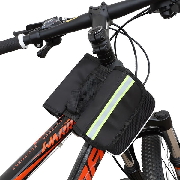 Waterproof Bicycle Storage Bags, Reflective Phone Mount Top Tube Bag for iPhone and Samsung Galaxy
