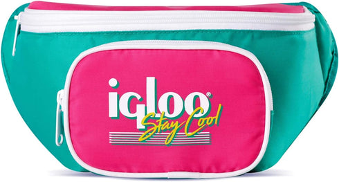 Igloo Retro Fanny Packs Cooler, Insulated Crossbody Bag, Fashion Waist Packs, Adjustable Lightweight Travel Hip Pack