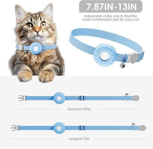 HONGTOP H Cat GPS Tracker, Waterproof Pet GPS Tracker for Cats, Cat Tracker Collar with Safety Elastic Buckle, Works