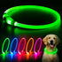 Flashseen LED Dog Collar, USB Rechargeable Glowing Lighted Collar, Cuttable Water-Resistant TPU Safety Collar