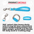 Short Dog Leash - Traffic Lead Handle for Training, Grab Tab (Orange & Sky Blue)