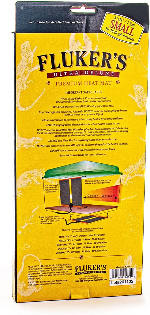 Fluker Labs Under Tank Heater Mat, Small 6 Inch x 11 Inch