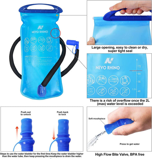 Hydration Backpack 3L Water Bladder, Insulation Daypack with Rain Cover for Hiking Cycling