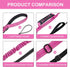 Tactical Heavy Duty Dog Leash, 4-6FT Shock Absorbing Bungee with 2 Padded Handles for Medium Large Dogs, Pink