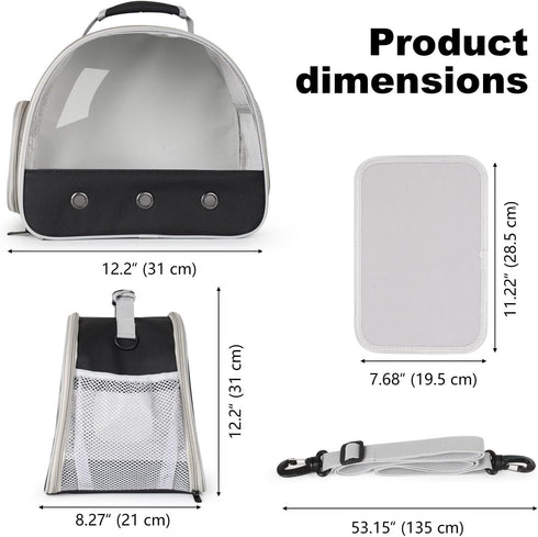 2 Bearded Dragon Travel Carrier,Lizards Carrier, Small Animal Travel Carrier for Sugar Glider Hedgehog Rat Parrot Bird