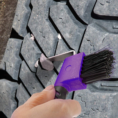 Horse Hoof Pick Brush with Soft Touch Handle, Purple