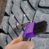 Horse Hoof Pick Brush with Soft Touch Handle, Purple