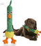 Nocciola 2 in 1 Duck Dog Toy with Large Rubber Squeaker, Durable Stuffed Chew Toys for Aggressive Chewers