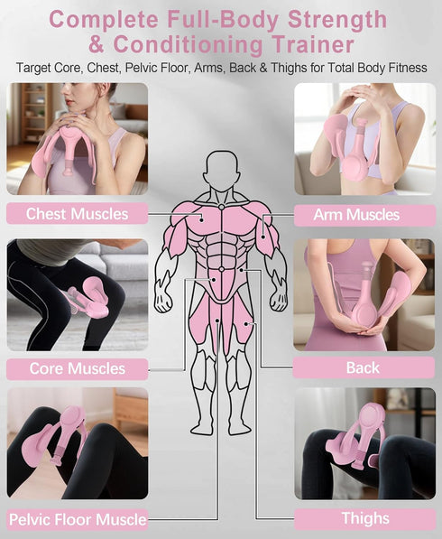 15-70 LB Pelvic Floor Exercise Devices Adjustable Pelvic Floor Trainer Women Men, Kegel Exercise Equipment Inner Thigh