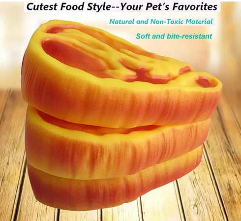 Pet Chew Toy Interactive Dog Food Toy, 3 Pack Soft Non-Toxic Squeaky Toys for Puppies and Small Dogs