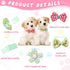 22 Pack Dog Bow Tie Dog Flower Collar, Adjustable Bowtie Dog Collar with Dot Print Bowknot Flower Neck Tie for Medium