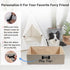 Large Dog Toy Bin, Collapsible Dog Toy Box, Fabric Trapezoid Dog Toy Basket for Organizing Pet Toys, Blankets, Leashes,