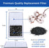 12PCS Replacement Carbon Filters for PetSafe Drinkwell Fountain, Compatible with Platinum Multi-Tier Everflow