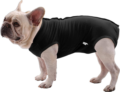 SAWMONG Recovery Suit for Dogs, Professional Surgical Suit for Male & Female, Black, XX-Large, After Surgery Spay Neuter