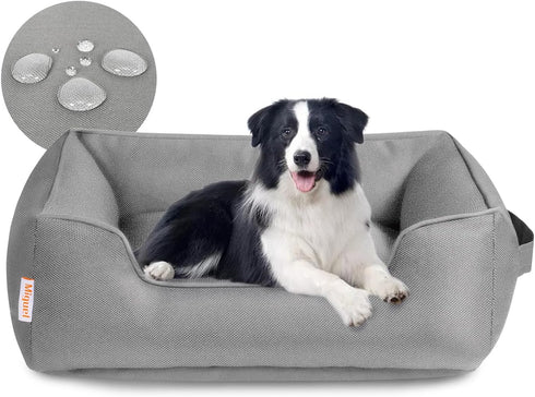 Miguel Waterproof Outdoor Dog Bed for Medium Small Dogs, Easy Clean, 35 Inches, Oxford Pet Bed