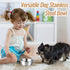 Nuanchu 15 Pcs Pets Bowl Bulk - Stainless Steel Dog and Cat Bowls, Metal Small Puppy Raised Food Dish (15 oz)