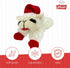 Multipet Lamb Chop Dog Plush Toy w/ Santa Hat, Extra Soft Plush, 6” Cream, Squeaky Toy for All Dogs