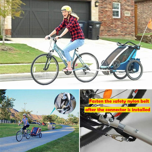 Upgraded Bike Trailer Coupler Connector Hitch Linker, Hitch Adapter Attachment for Bicycle Rear Rack